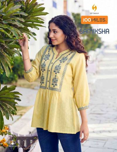 Samiksha By 100 miles Fancy Cotton Summer Special Short Kurti Collection